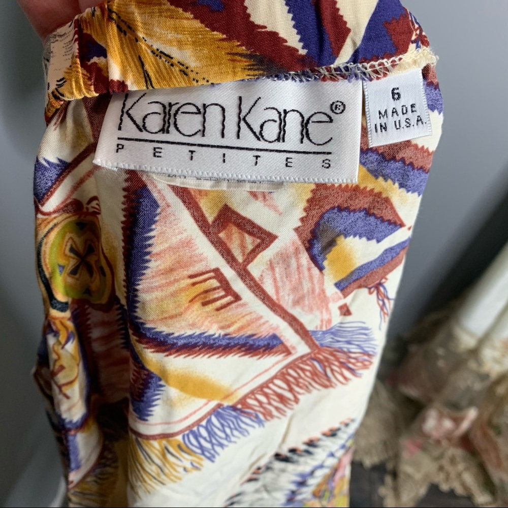 Vintage Karen Kane Native American Wrap Skirt 6P - Picture 4 of 4